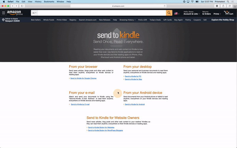 send to kindle app for mac
